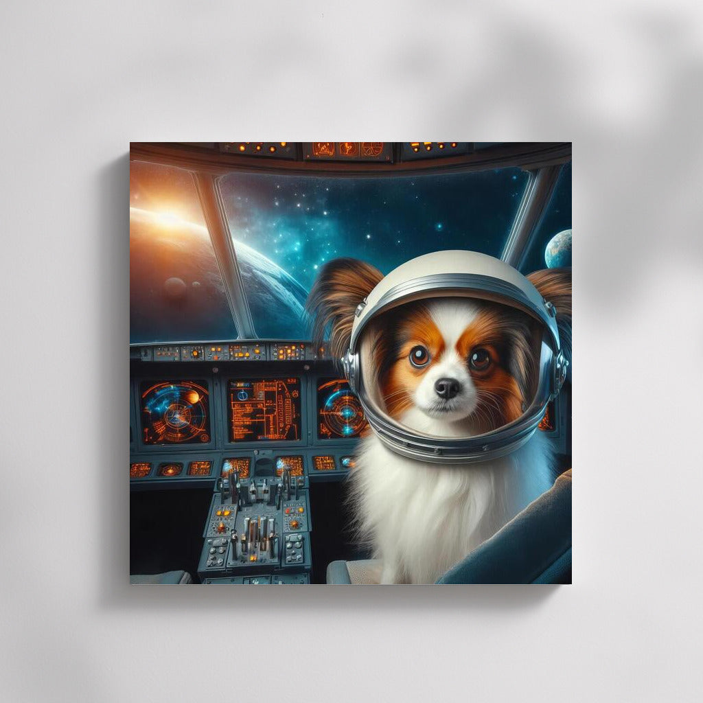 Papillon's Space Adventure: Fluffy Astronaut in the Galaxy