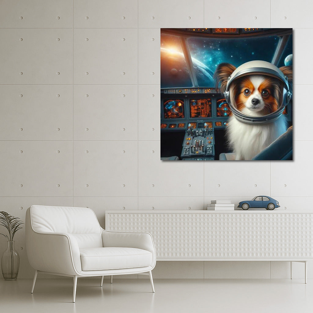 Papillon's Space Adventure: Fluffy Astronaut in the Galaxy