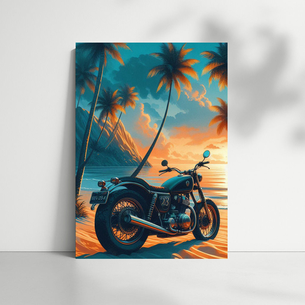 Bikers on a Tropical Beach: Speed and Exotica