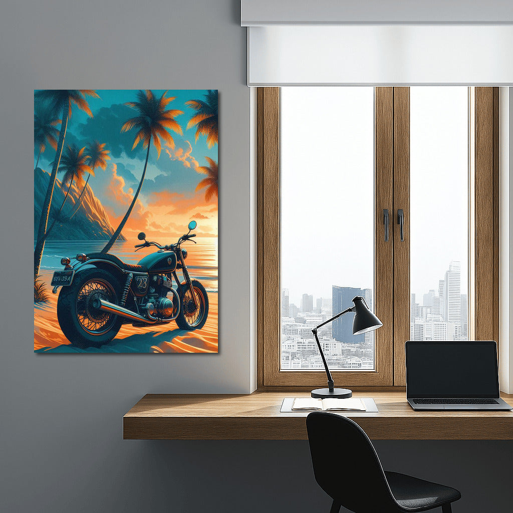 Bikers on a Tropical Beach: Speed and Exotica