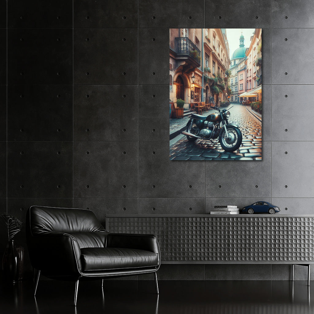 Vintage Bike on the Streets of Historic Europe: Old World Charm