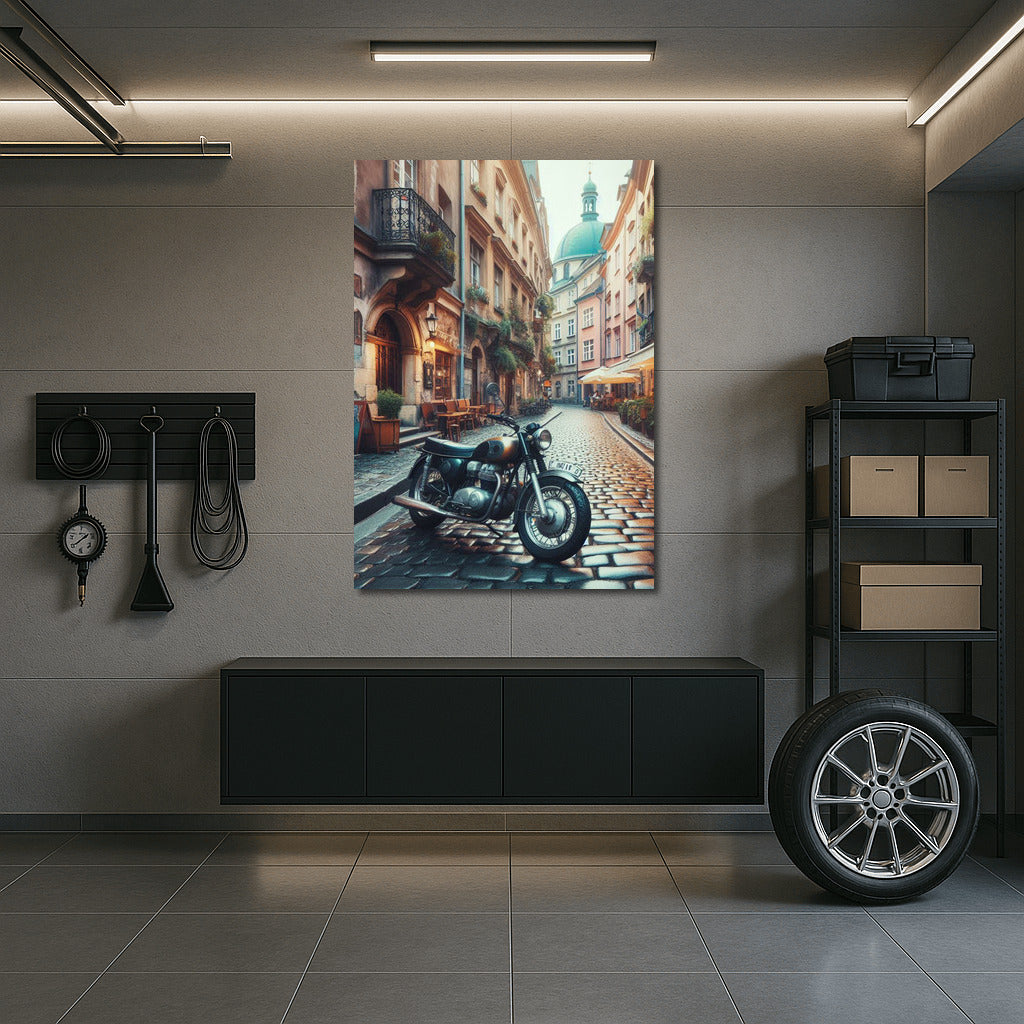 Vintage Bike on the Streets of Historic Europe: Old World Charm