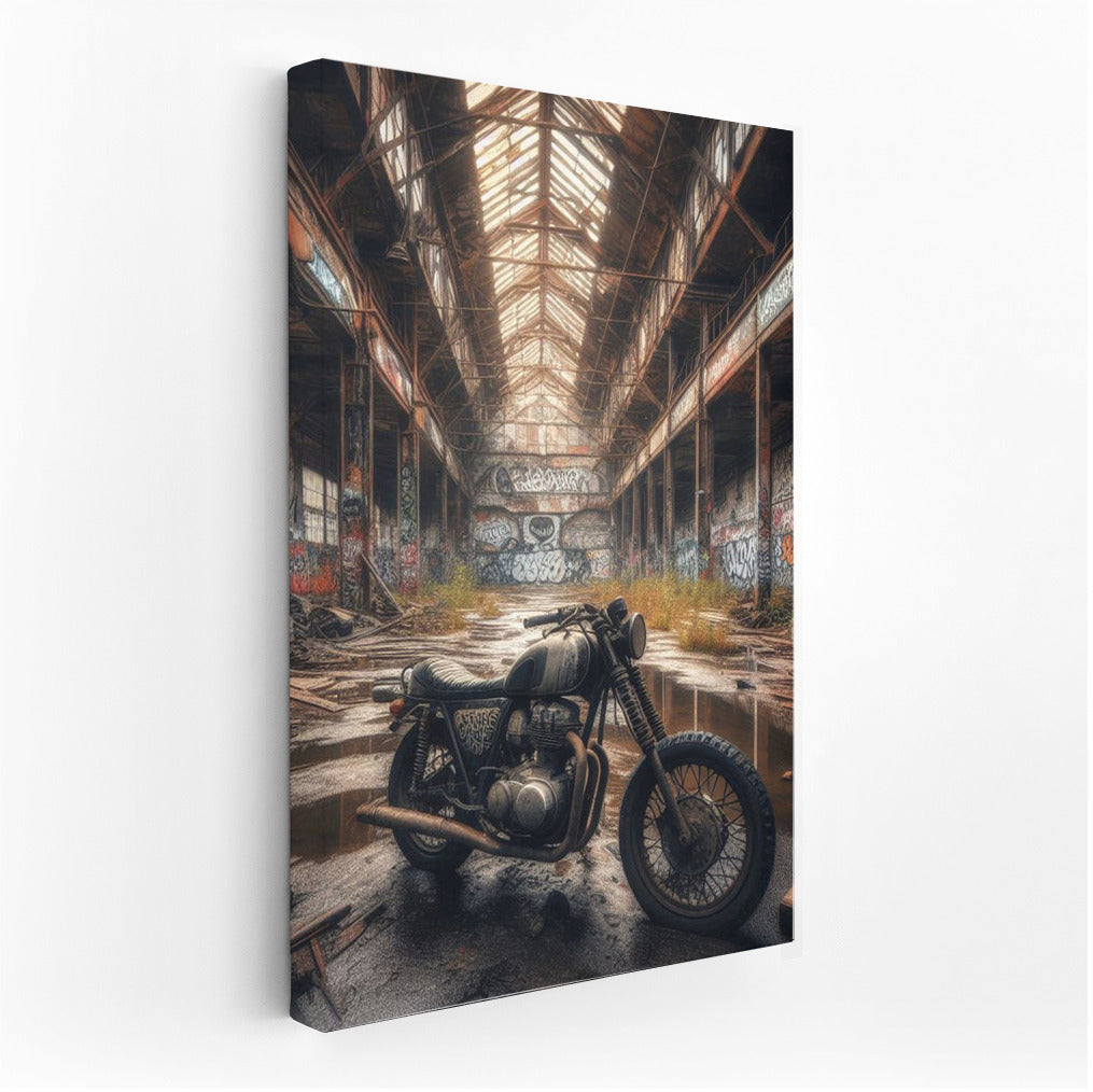 Freedom on a Vintage Bike: Abandoned Warehouse