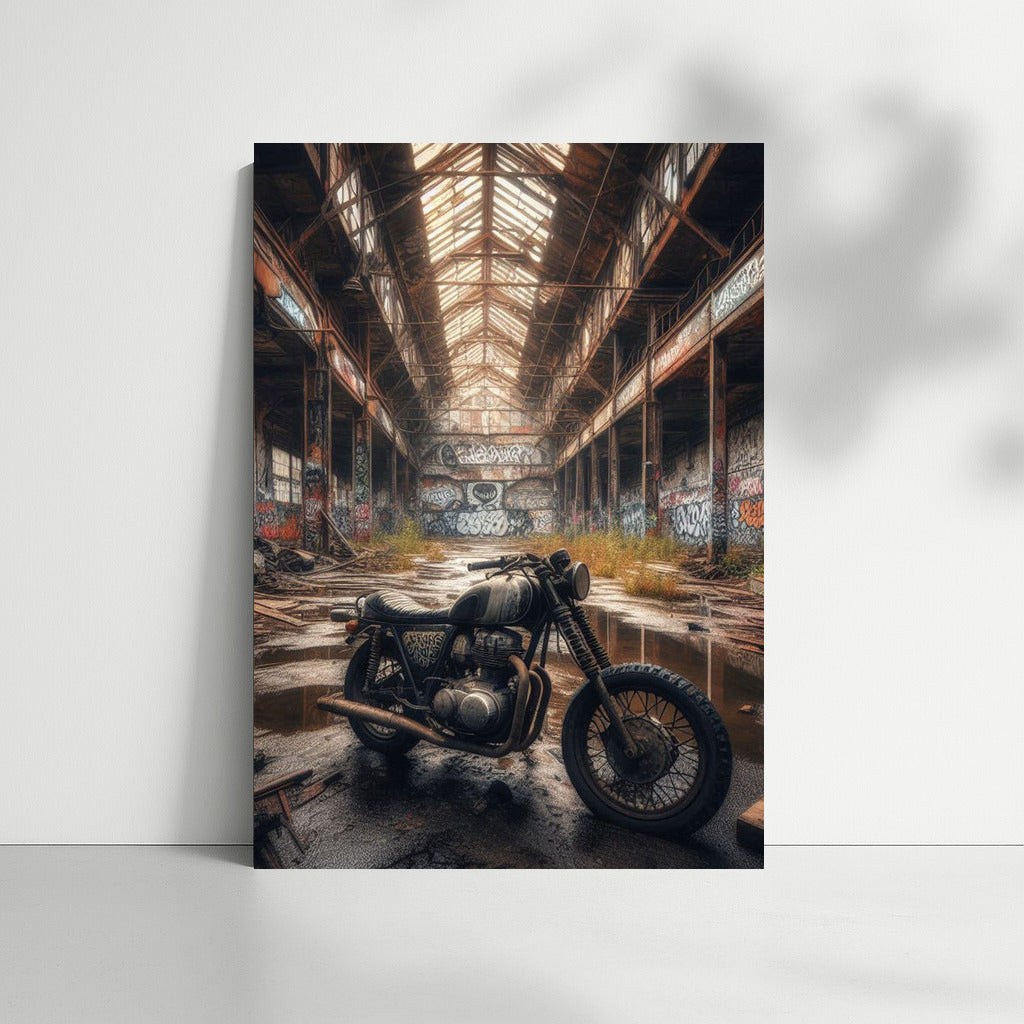 Freedom on a Vintage Bike: Abandoned Warehouse