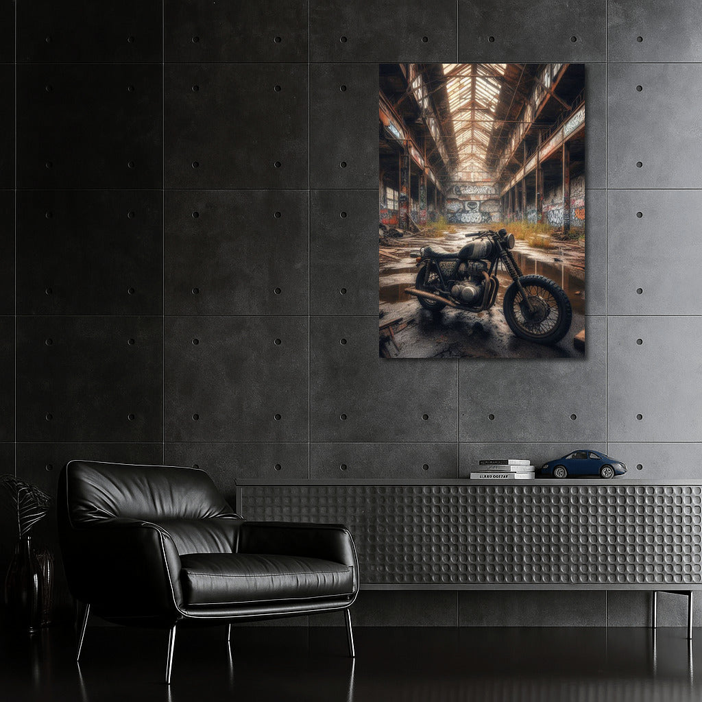 Freedom on a Vintage Bike: Abandoned Warehouse