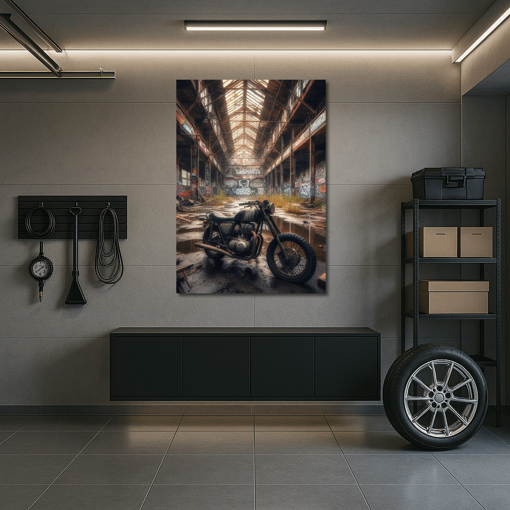 Freedom on a Vintage Bike: Abandoned Warehouse