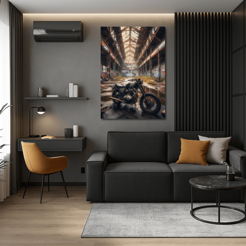 Freedom on a Vintage Bike: Abandoned Warehouse