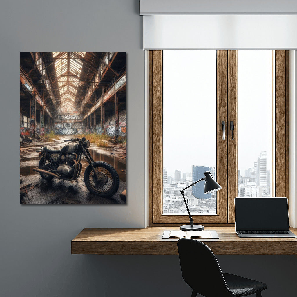 Freedom on a Vintage Bike: Abandoned Warehouse