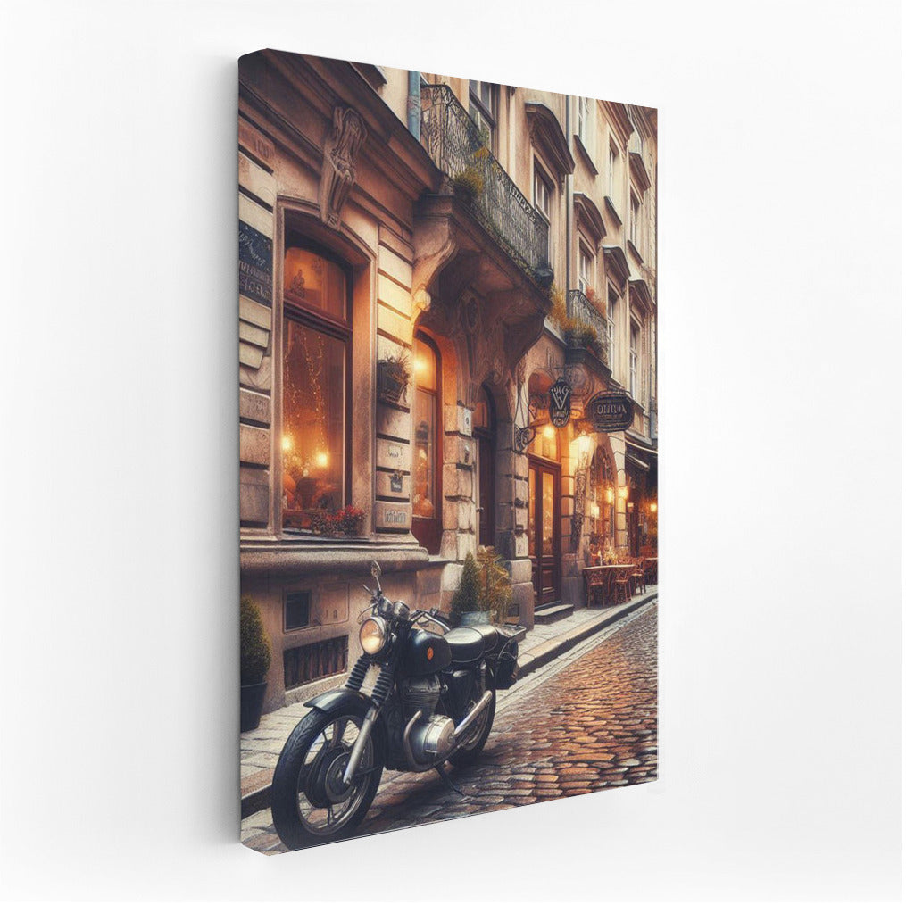 Stylish Chopper on the Streets of Old Europe