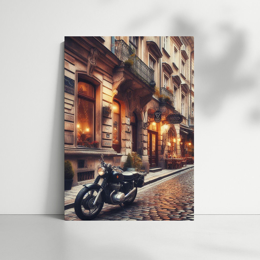 Stylish Chopper on the Streets of Old Europe