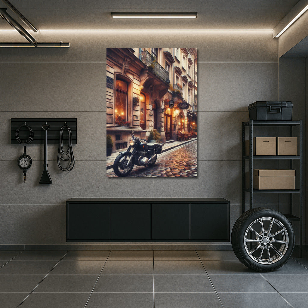 Stylish Chopper on the Streets of Old Europe