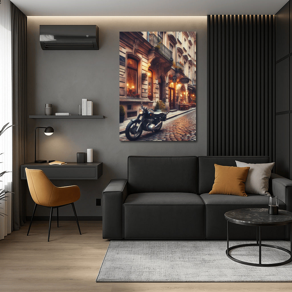 Stylish Chopper on the Streets of Old Europe