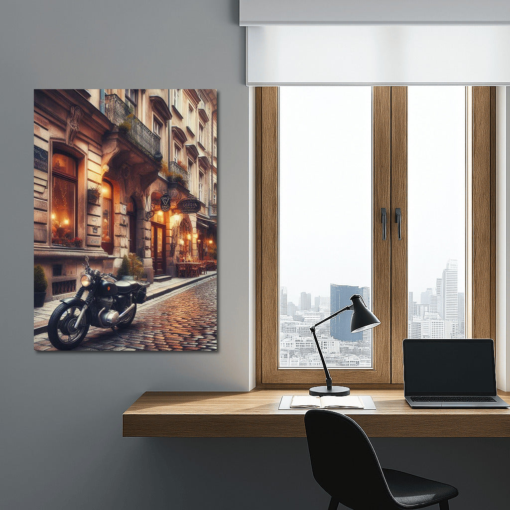 Stylish Chopper on the Streets of Old Europe