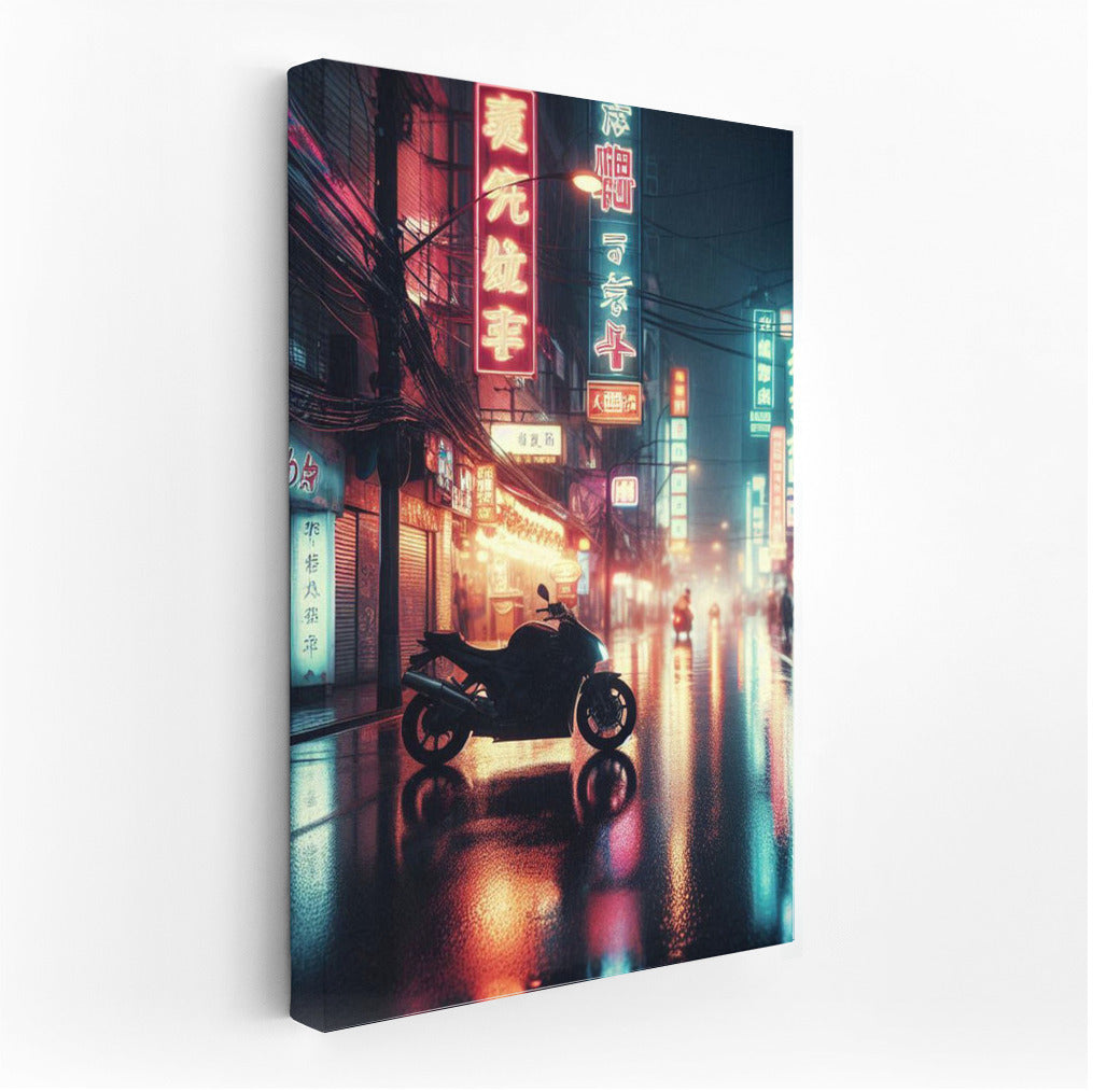 Neon Night: Motorcycles in the City Choppers City Streets