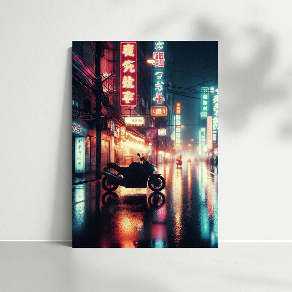 Neon Night: Motorcycles in the City Choppers City Streets