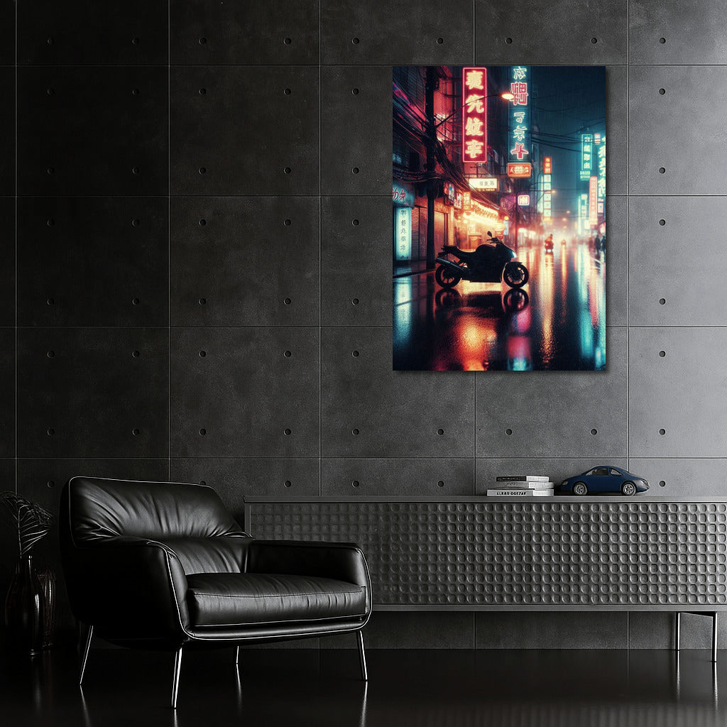 Neon Night: Motorcycles in the City Choppers City Streets