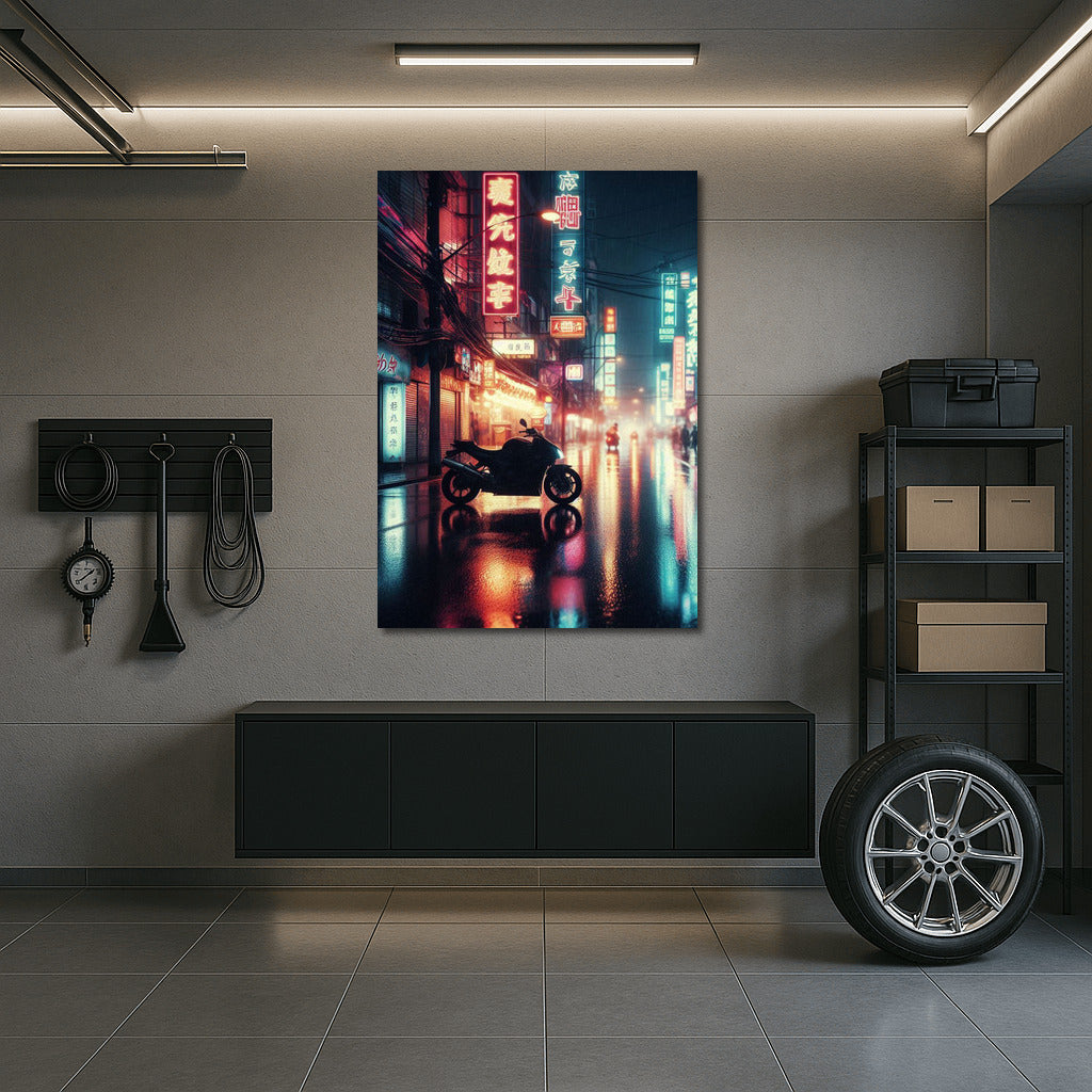 Neon Night: Motorcycles in the City Choppers City Streets