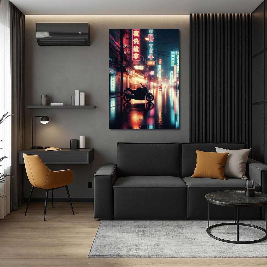 Neon Night: Motorcycles in the City Choppers City Streets