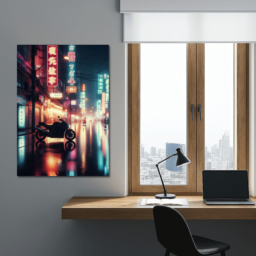 Neon Night: Motorcycles in the City Choppers City Streets