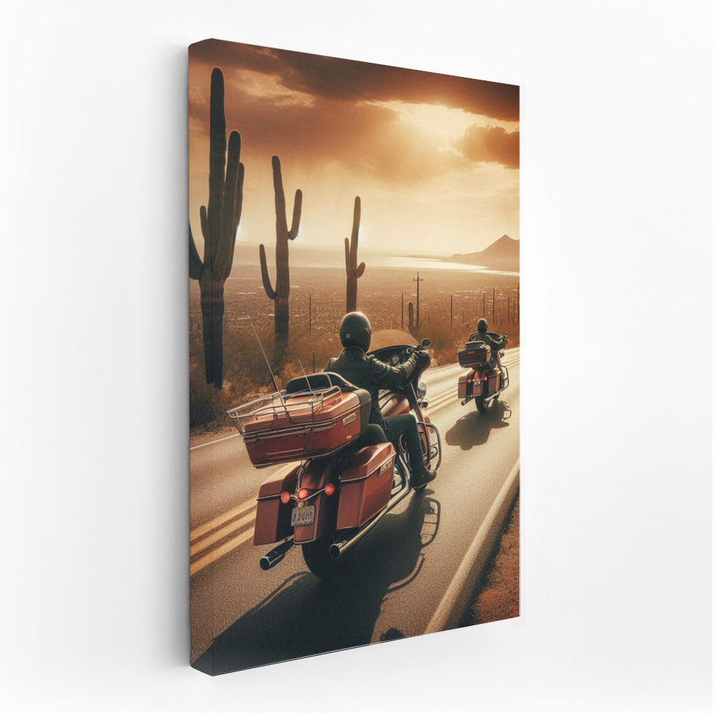 Freedom on Cruisers: Road Through Cacti and Desert Horizons