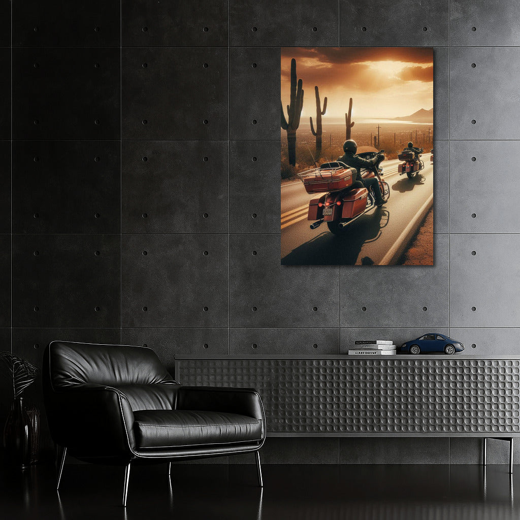 Freedom on Cruisers: Road Through Cacti and Desert Horizons