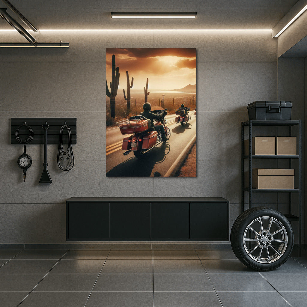 Freedom on Cruisers: Road Through Cacti and Desert Horizons