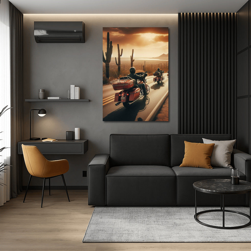 Freedom on Cruisers: Road Through Cacti and Desert Horizons