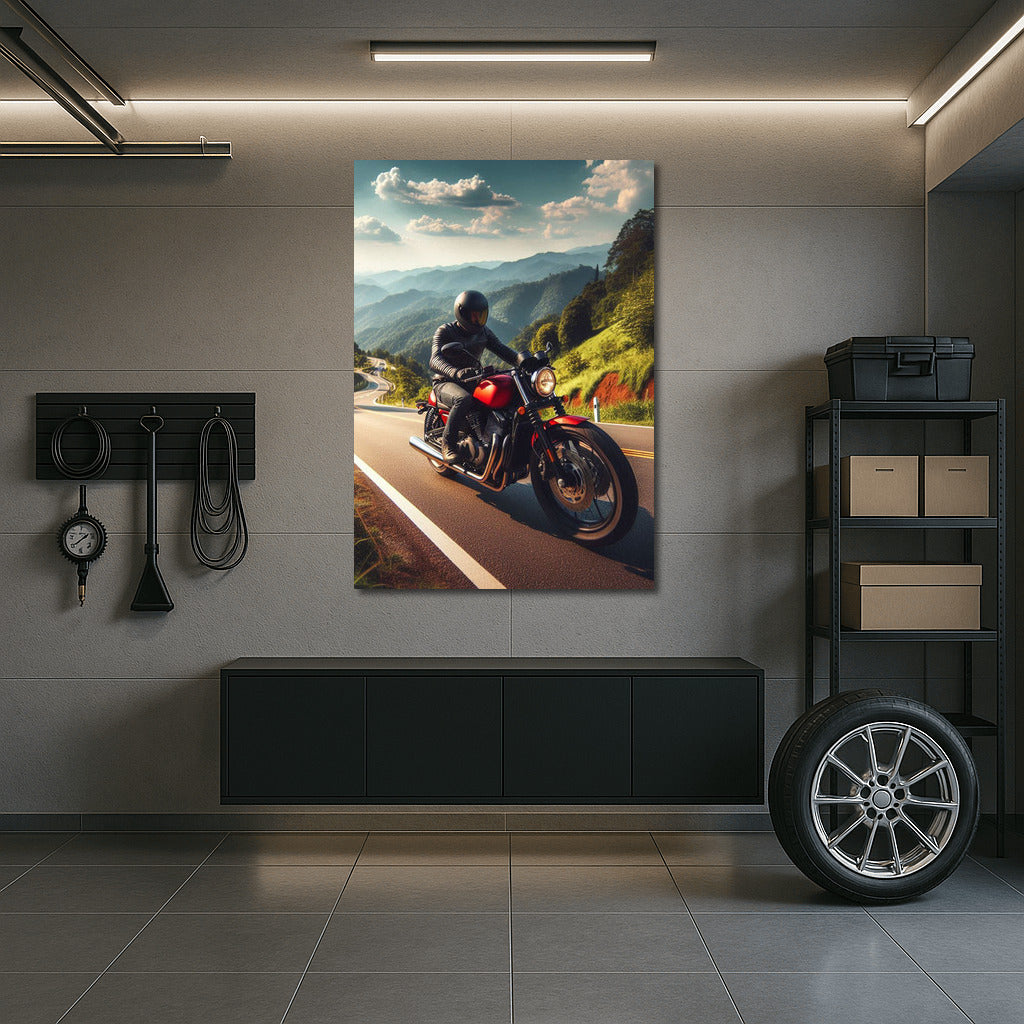 Freedom on the Mountain Highway: Cruiser in Motion