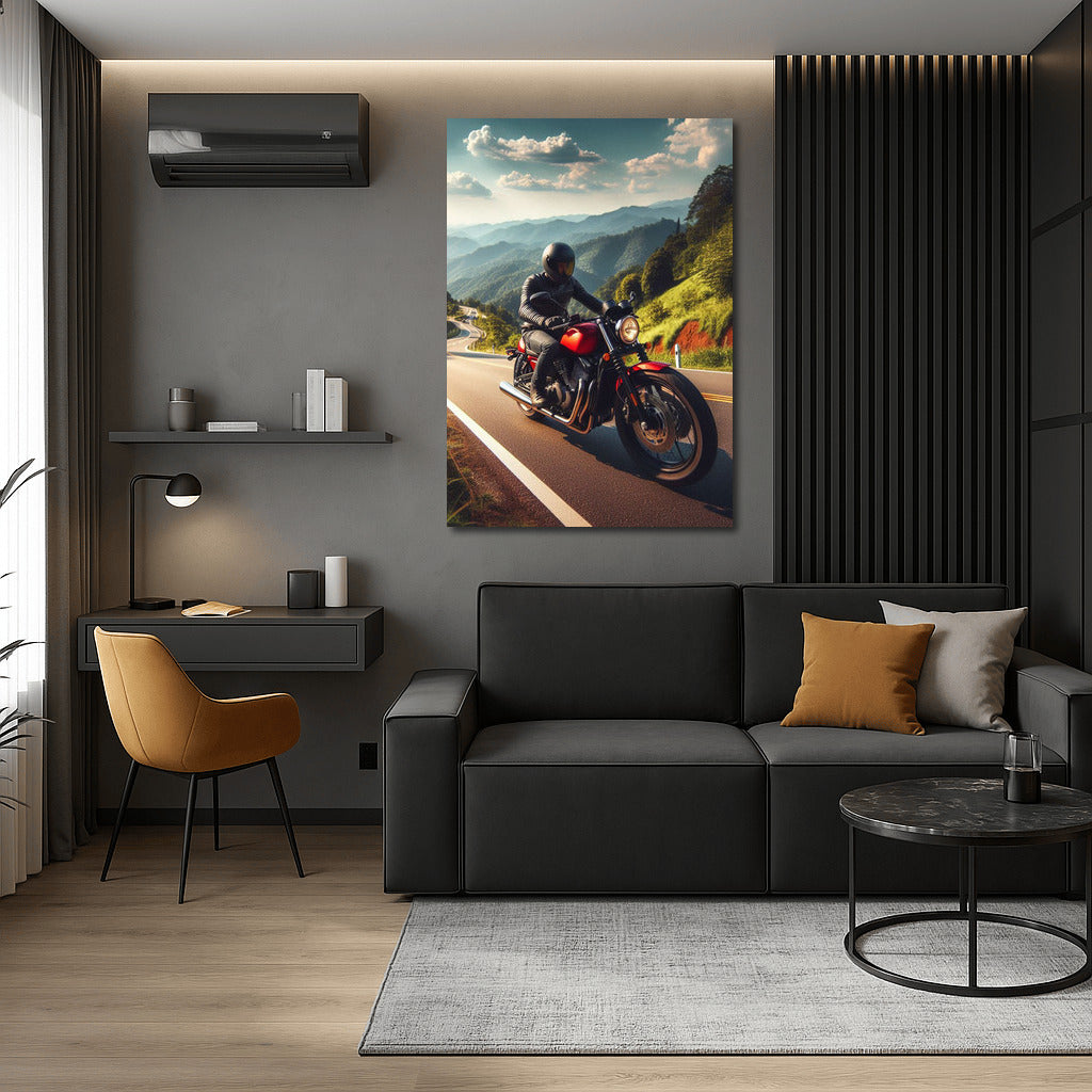 Freedom on the Mountain Highway: Cruiser in Motion