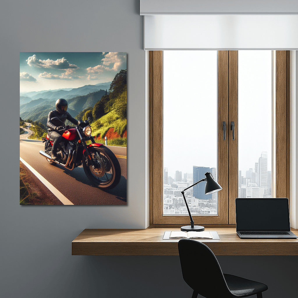 Freedom on the Mountain Highway: Cruiser in Motion