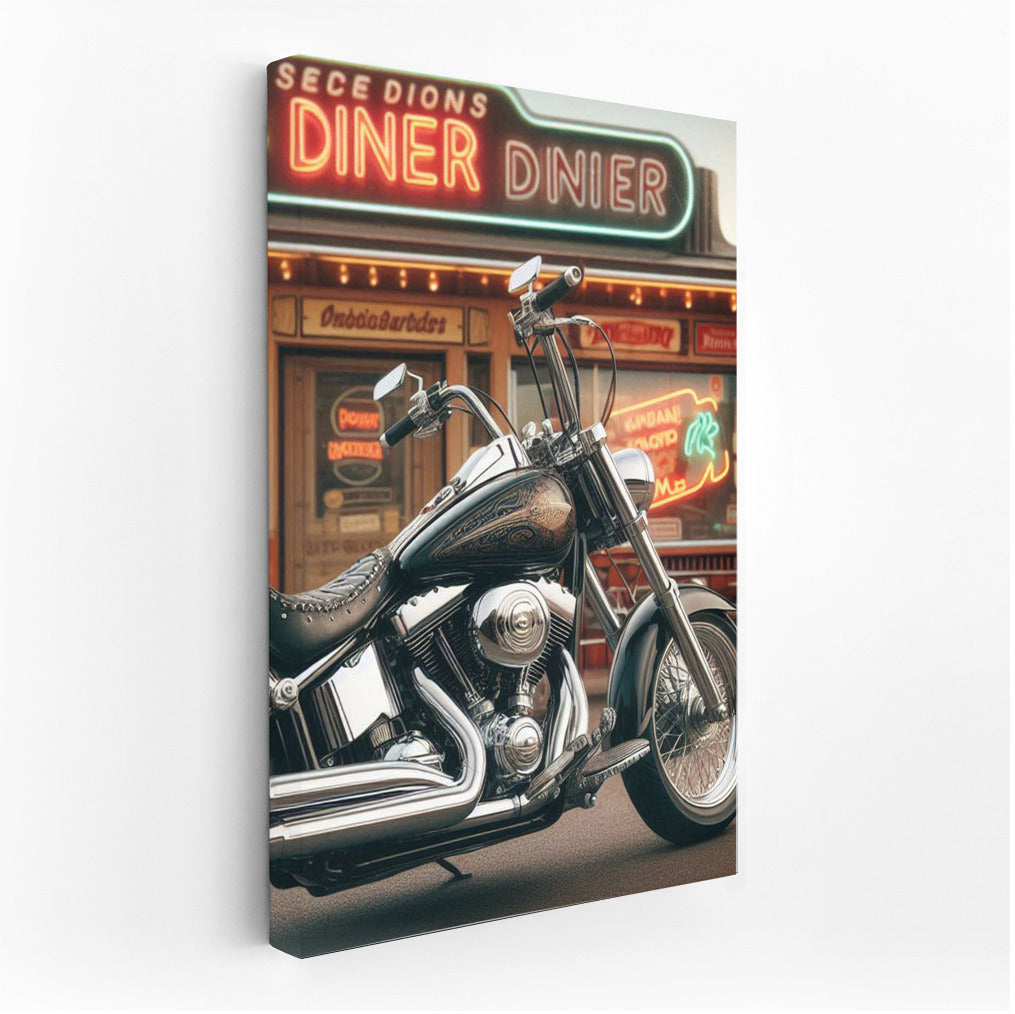 Retro Cruiser: Neon Voyage at Diner