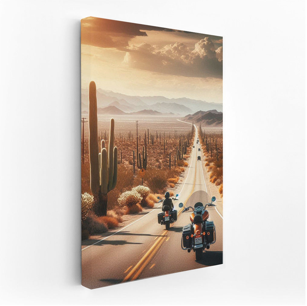 Desert Cruisers: The Road Through Cacti and Horizons