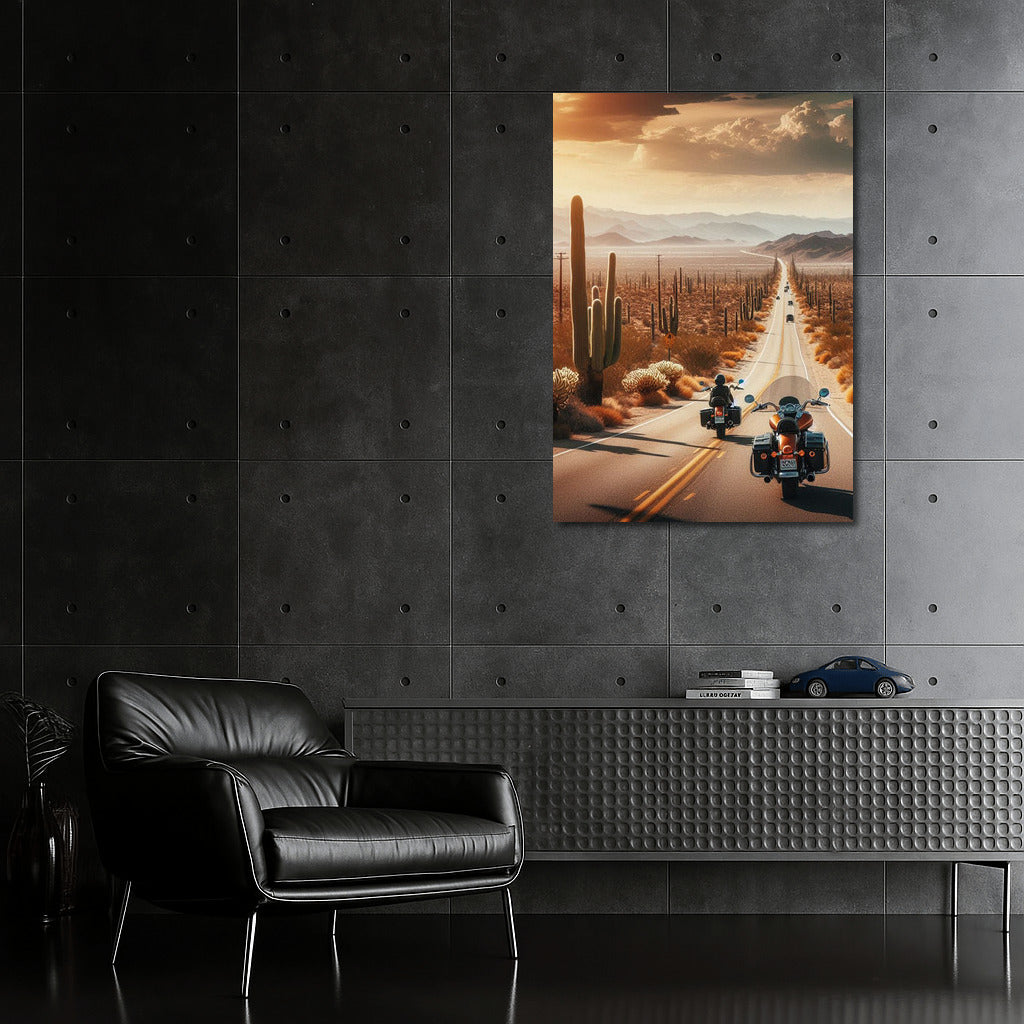 Desert Cruisers: The Road Through Cacti and Horizons