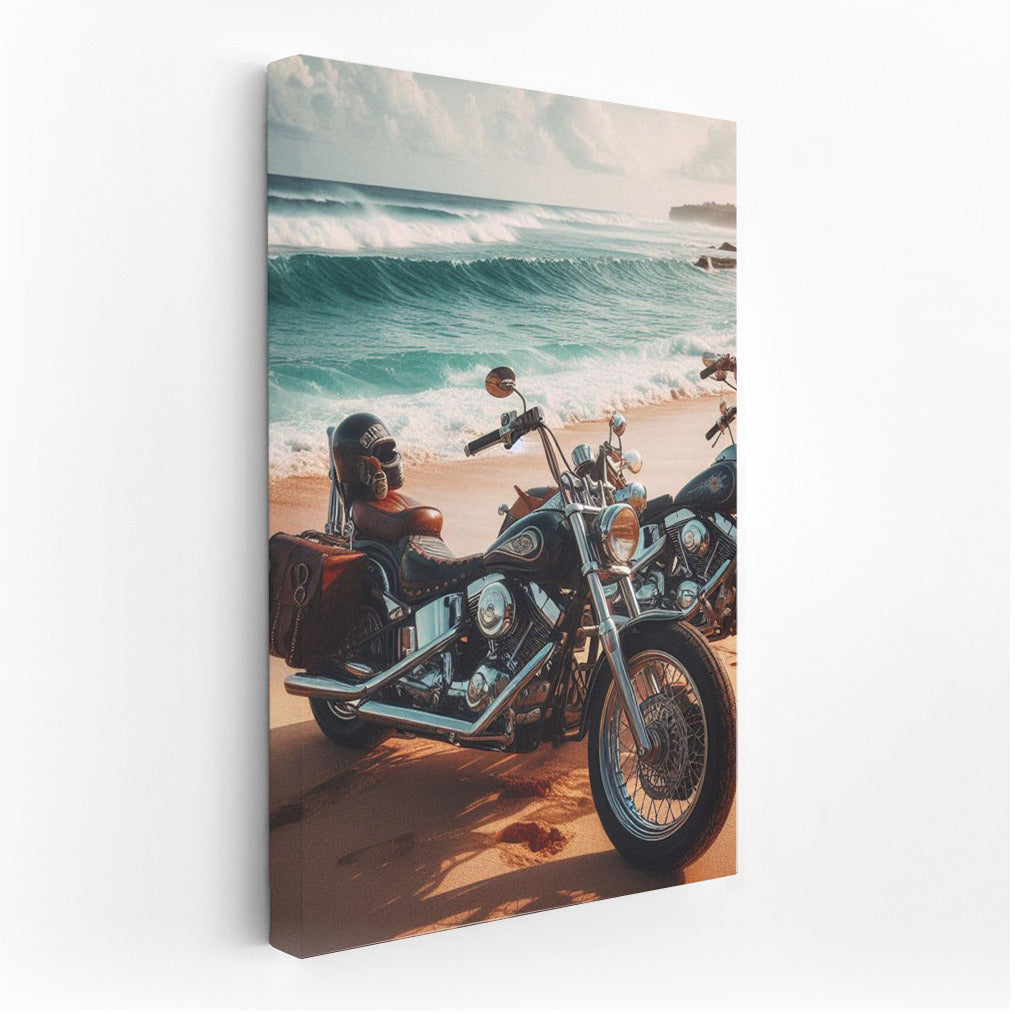 Sandy Beach Cruisers: Ocean Waves and Freedom