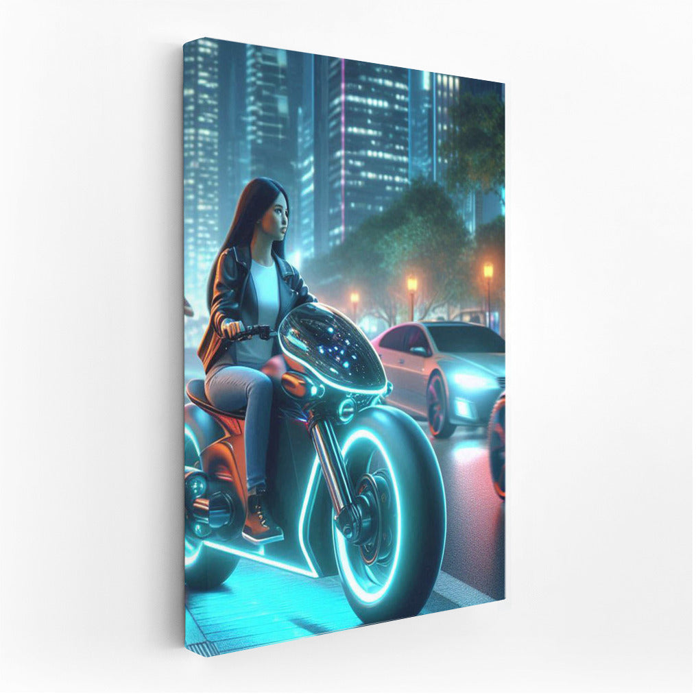 Light Pulse: Electric Motorcycle in the City