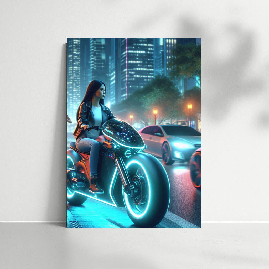 Light Pulse: Electric Motorcycle in the City