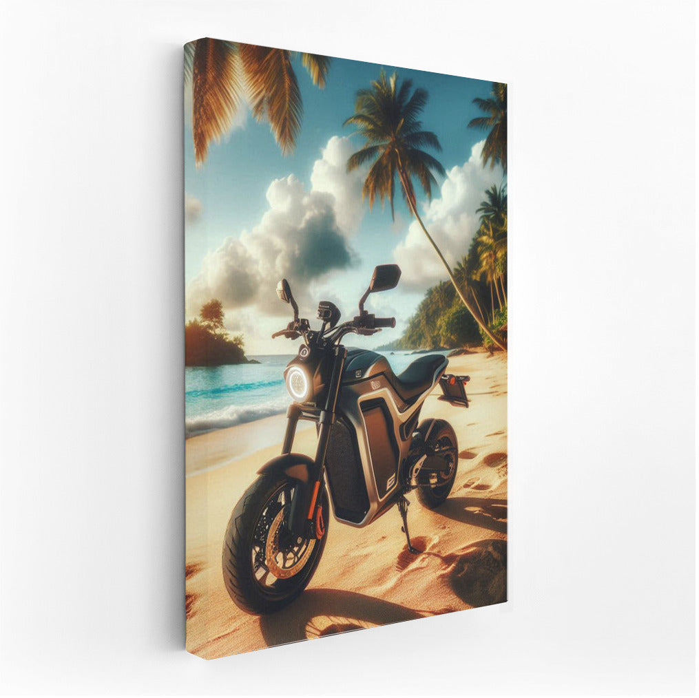 E-Bike on a Tropical Beach: Freedom and Adventure