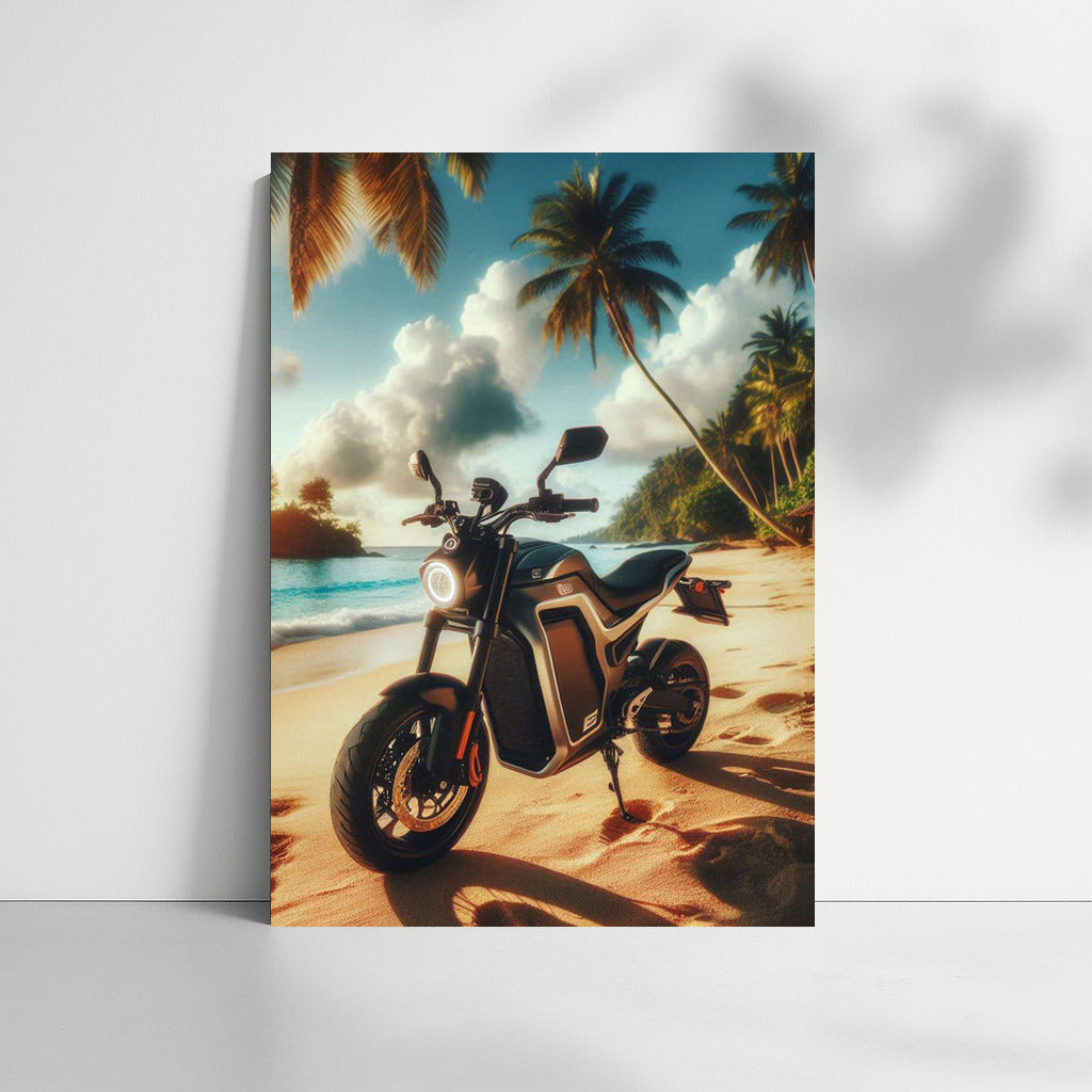 E-Bike on a Tropical Beach: Freedom and Adventure