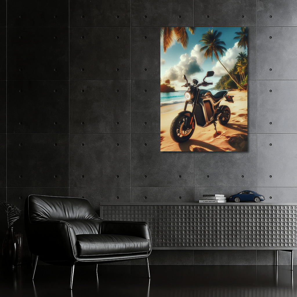 E-Bike on a Tropical Beach: Freedom and Adventure