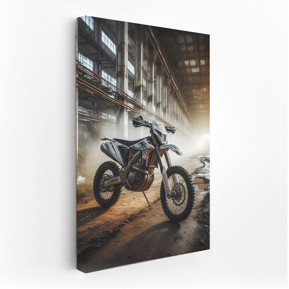 Enduro Bike in Abandoned Industrial Zone: Industrial Adventure