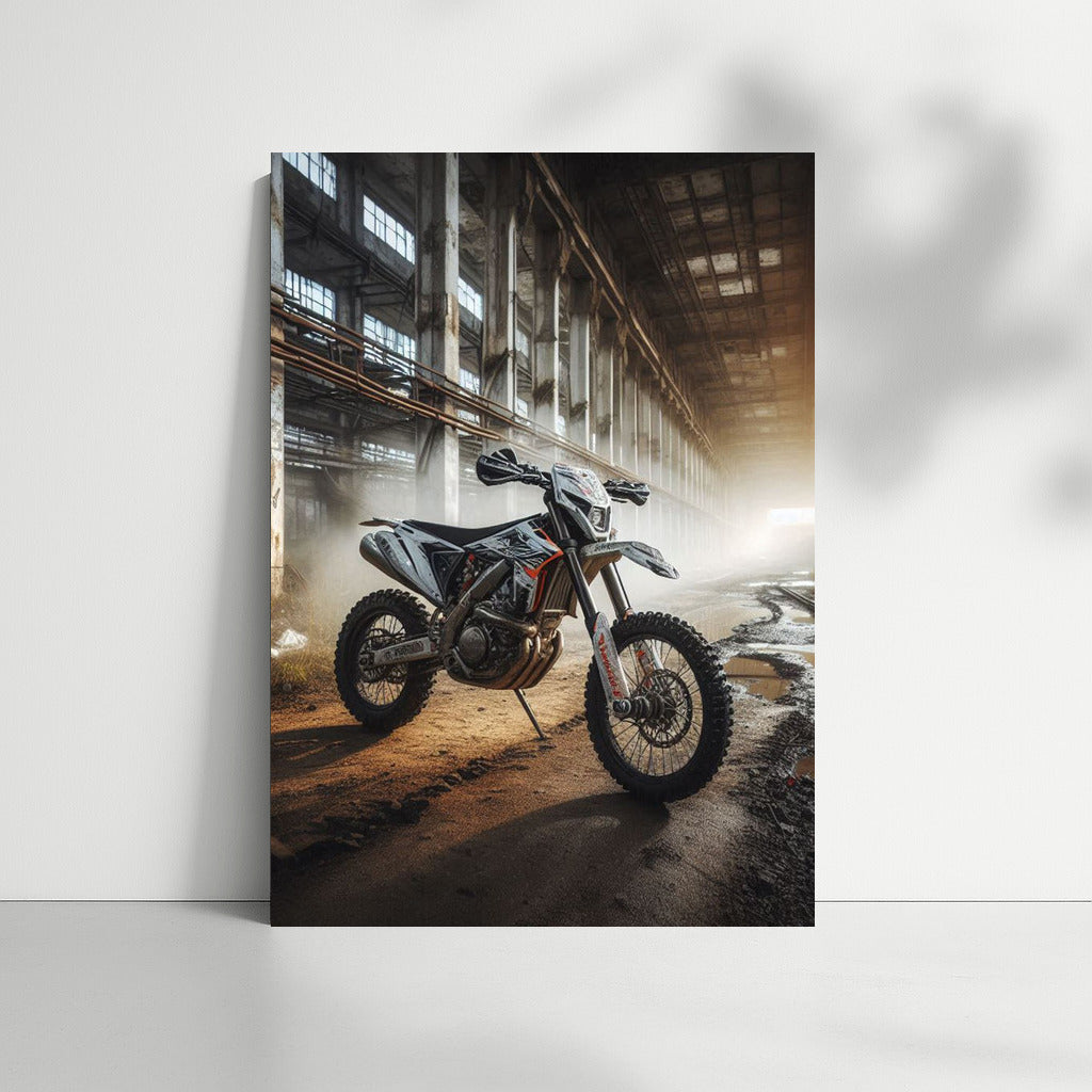 Enduro Bike in Abandoned Industrial Zone: Industrial Adventure