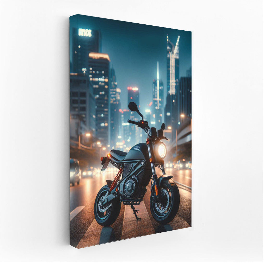 Night Vortex: Minibike in City Lights