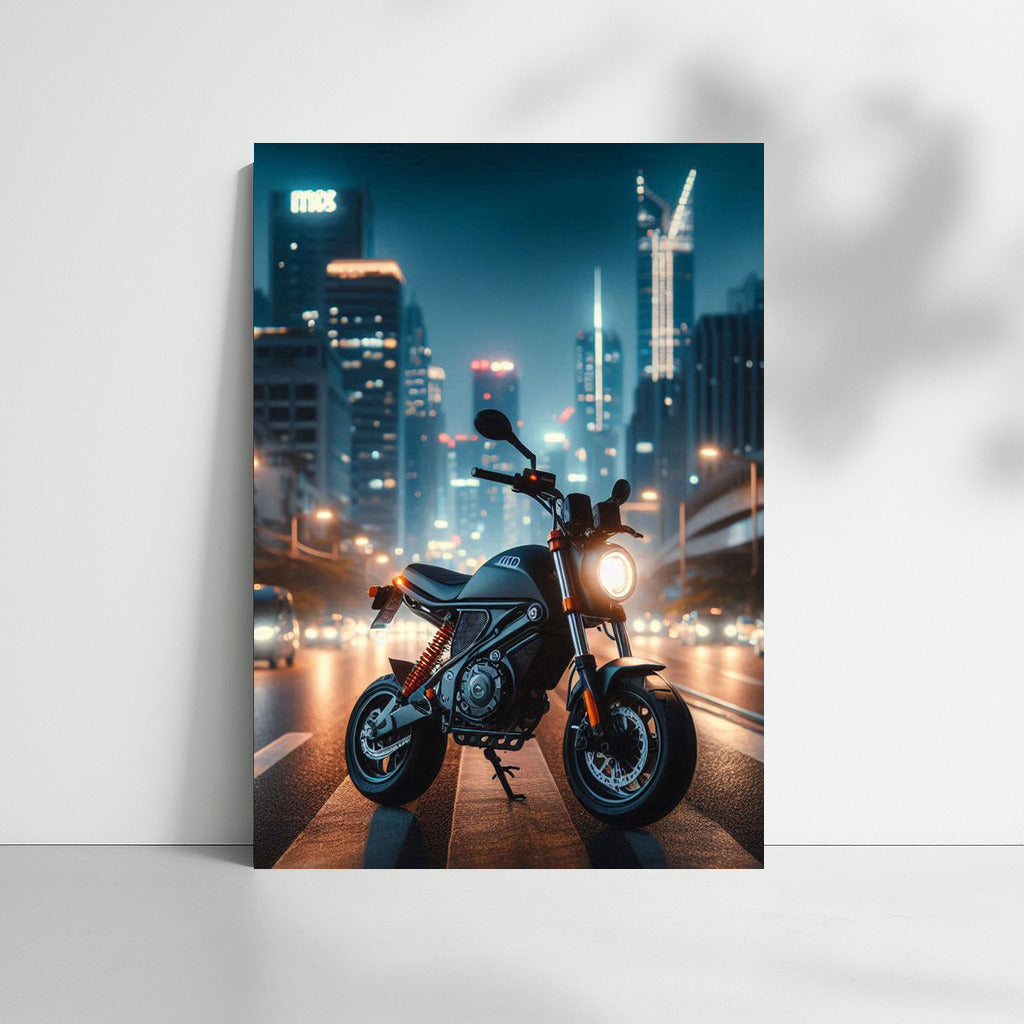 Night Vortex: Minibike in City Lights