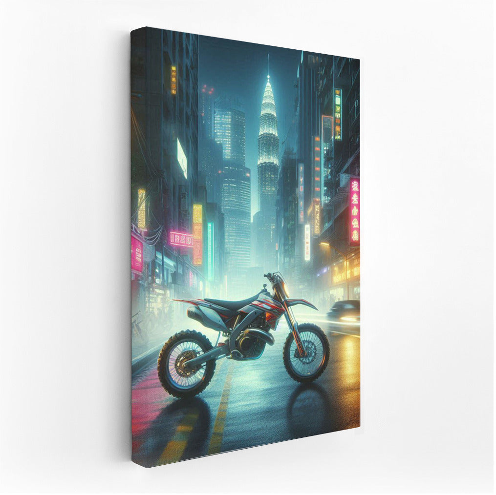 Neon Motocross: Night Race on the Streets of the Metropolis