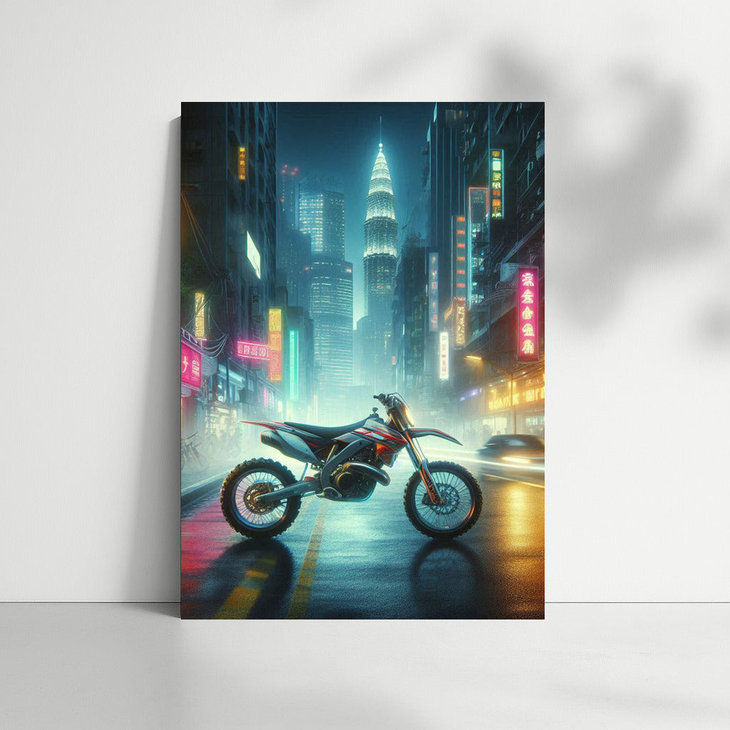 Neon Motocross: Night Race on the Streets of the Metropolis