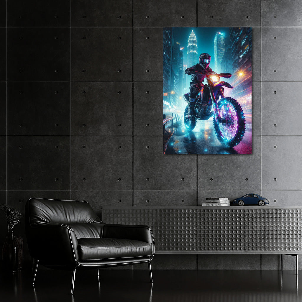 Neon Motocross: Night Race on the Streets of the Metropolis