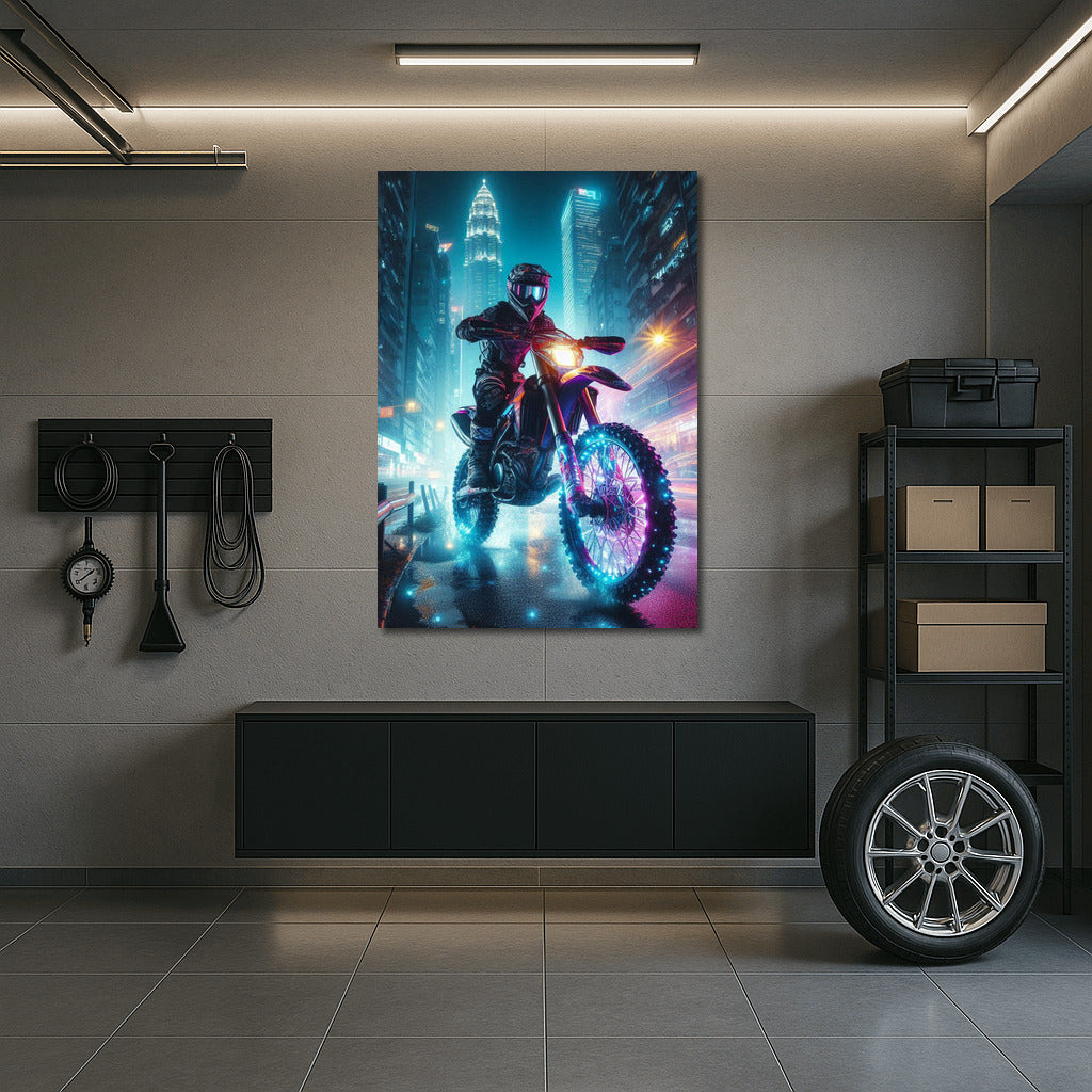 Neon Motocross: Night Race on the Streets of the Metropolis