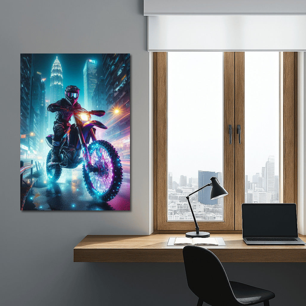 Neon Motocross: Night Race on the Streets of the Metropolis