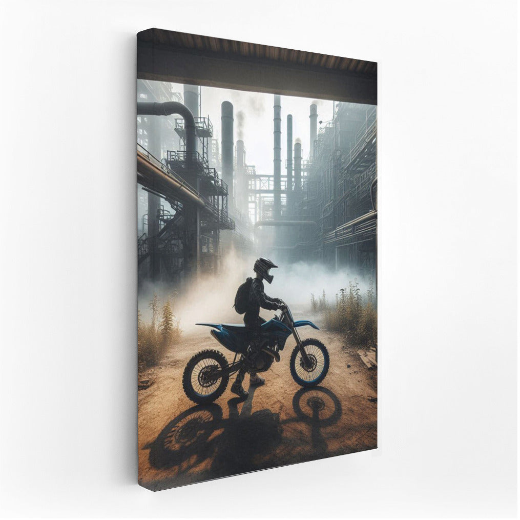 Motocross in an Abandoned Factory: Industrial Dynamics and Mystery