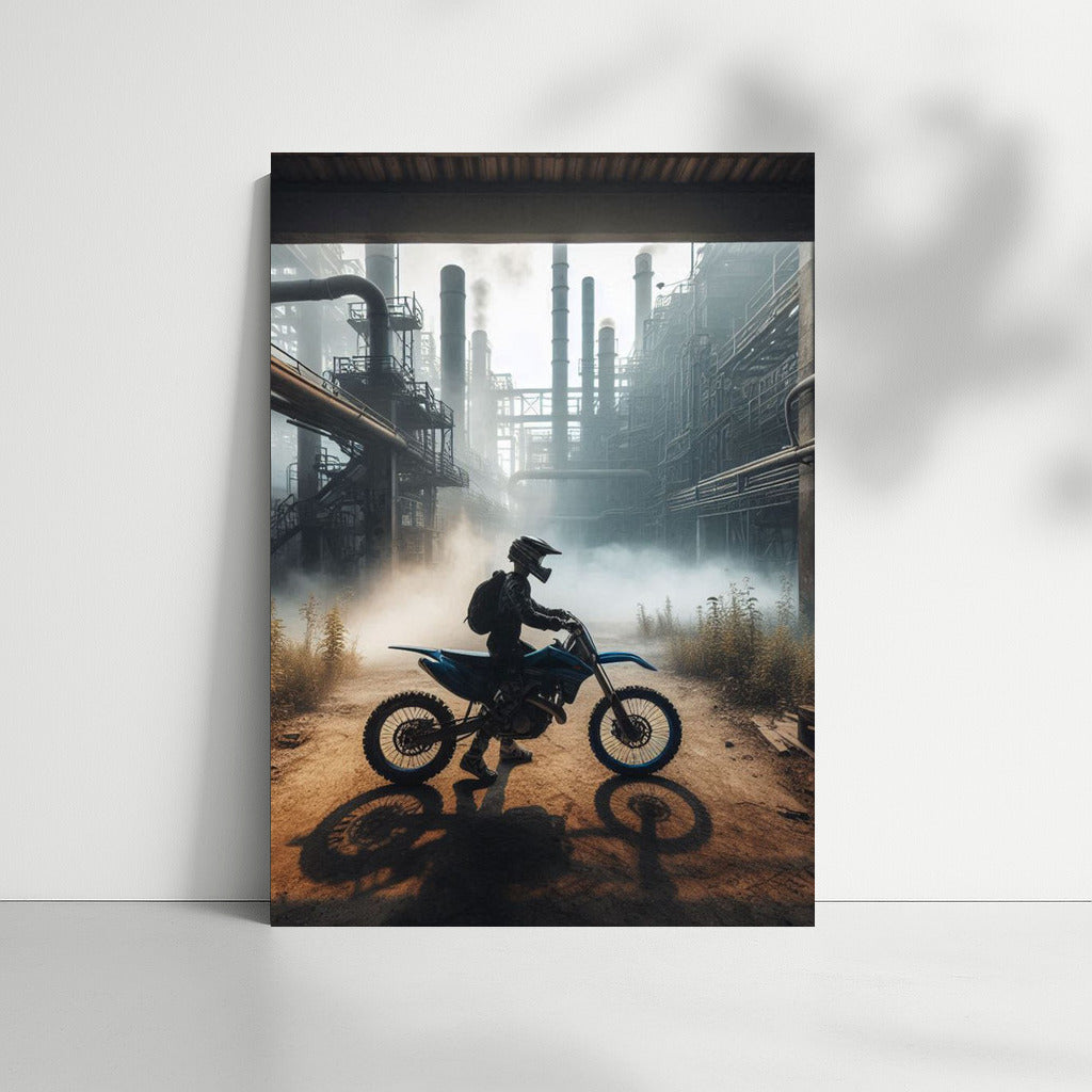 Motocross in an Abandoned Factory: Industrial Dynamics and Mystery